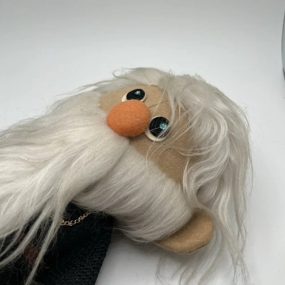 Vintage 60s Gunderful Creation Wizard Dwarf Plush Weighed Doll Japan 9” Gund
